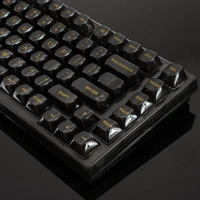 Bàn phím cơ Xinmeng X75 RGB | Wireless, Clear Black, Triple Mode, Hot swap, RGB, Salt Ice Axis Switch 21 11zon 1