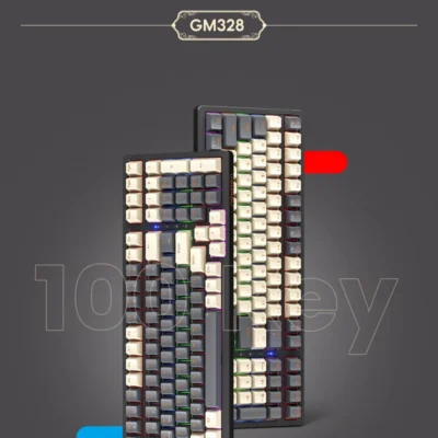 Bàn phím cơ Gaming Newmen GM328 - Grey Black | Red Switch 46788 newmen gm328 black 4 11zon
