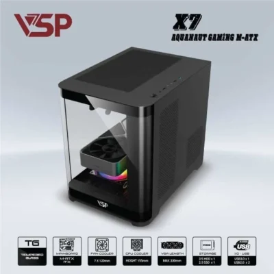 Vỏ Case VSP X7 kính cong (Black) 5555 1