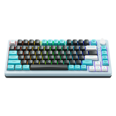 Bàn phím cơ Machenike K600T-B82 Tri-Mode RGB Grey Blue | Wireless, GR Silver Switch 56