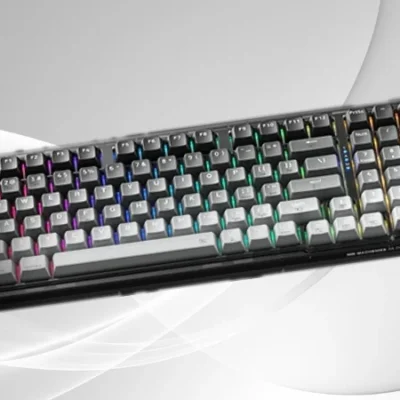 Bàn phím cơ Machenike K500F-B94W Tri-Mode RGB Grey | Wireless, GR Purple 60