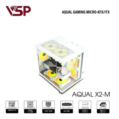 Vỏ Case VSP Aqual X2-M | Micro-ATX (White) 710 Aqua X2 M white VSP Case Aqua X3 Black 6 11zon