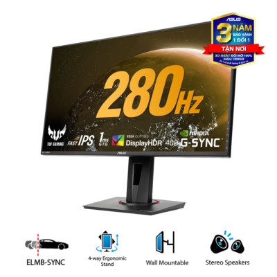 Màn hình ASUS TUF GAMING VG279QM 27" Fast IPS 280Hz G-Sync 1ms Man Hinh Gaming Asus Tuf Vg279Qm 3