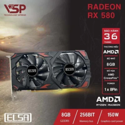 Card màn hình ELSA Radeon RX 580 Dual 8GB GDDR5 RX-580-8GB