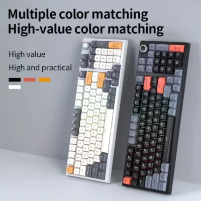 Vitinhannhien.com-Bàn phím cơ ASESTEK AK98, LED Rainbow, Hotswap 3 chân, Có núm xoay, Full Mod.