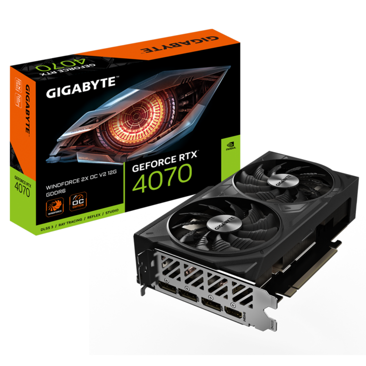 Card màn hình Gigabyte RTX 4070 WINDFORCE 2X OC 12G