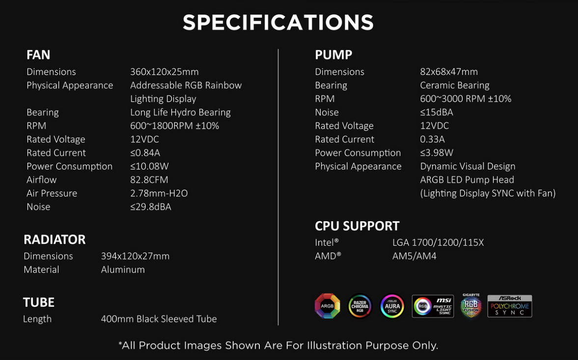 Tản Nhiệt Nước Xigmatek Fenix 360 ARGB - Đen vitinhannhien.com