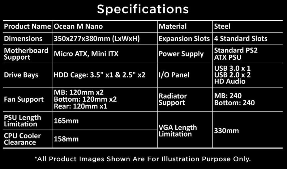 Vo Case Xigmatek Ocean M Nano M ATX 3 mac kinh