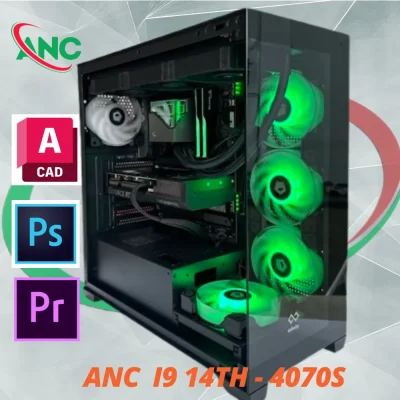 BỘ PC ANC i9 14TH - 4070S | I9 14900K | 32GB | SSD M2 .1T | 4070S 12GB | Tản nước 3 fan