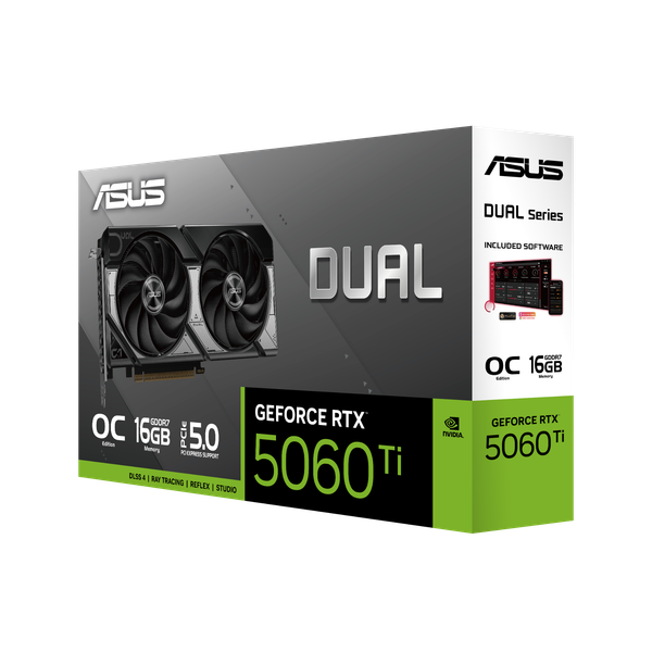 Card màn hình ASUS Dual GeForce RTX 5060 Ti 16GB GDDR7 OC Edition ANC101