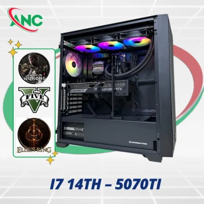 BỘ PC ANC  I5 14TH - 5070TI |I5 14700K | 32GB | SSD M2 2TB | 5070TI 16GB | Tản nước 360
