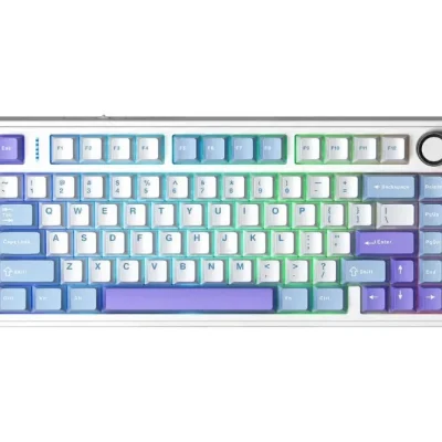 Bàn phím cơ AULA F75 3 Mode - Xanh dương + Trắng + Tím ANCAULA89 11zon