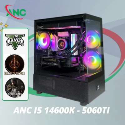 BỘ PC ANC  I5 14TH - 5060TI |I5 14600K | 32GB | SSD M2 1TB || Tản nước 240