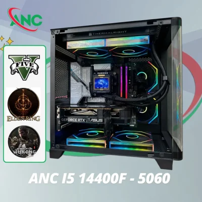 BỘ PC ANC  I5 14TH - 5060 |I5 14400F | 32GB | SSD M2 512G || Tản nước 240