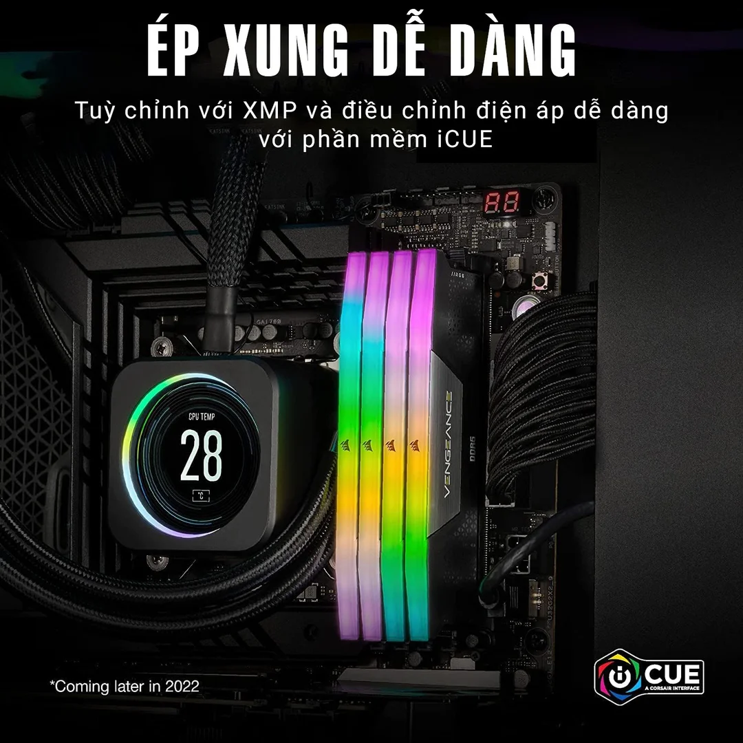 RAM CORSAIR VENGEANCE RGB HEATSPREADER 32GB (2x16GB) DDR5 5600MHz 106