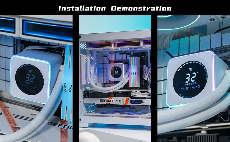 Tản nhiệt nước Leopard AstroBeat 360 Digital ARGB - WHITE ANCTANNHIETATROBEAT1 11zon