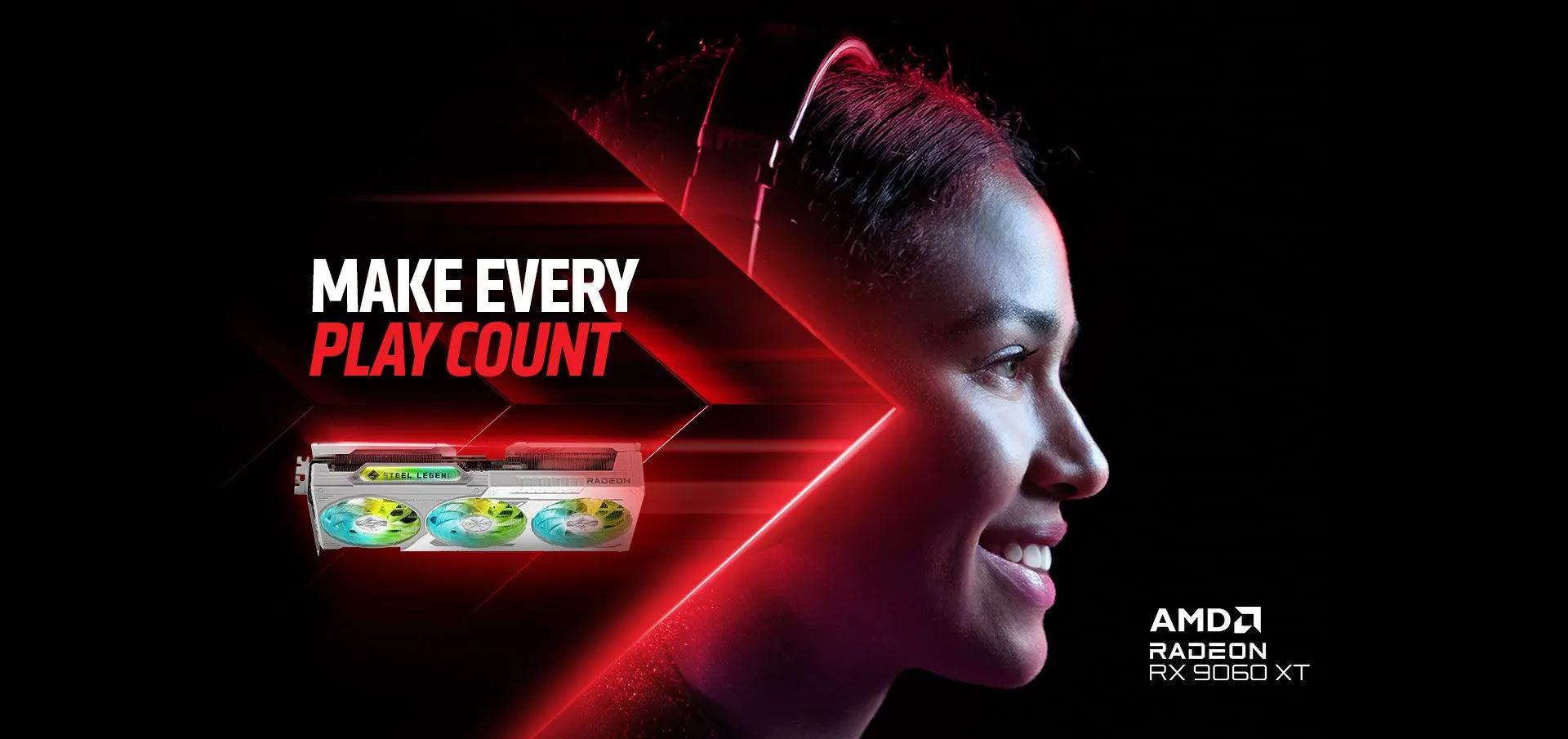 Card Màn Hình ASRock Radeon RX 9060 XT Steel Legend 16GB OC GDDR6 W 11zon