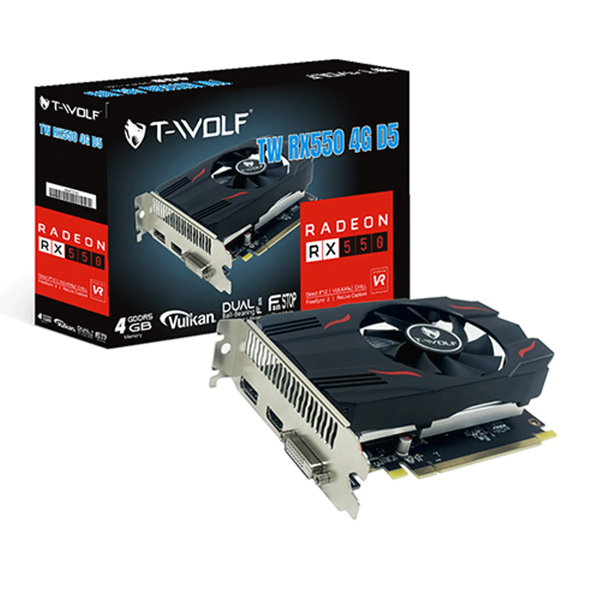 Card màn hình T-WOLF RX 550 4GB GDDR5 105 11zon