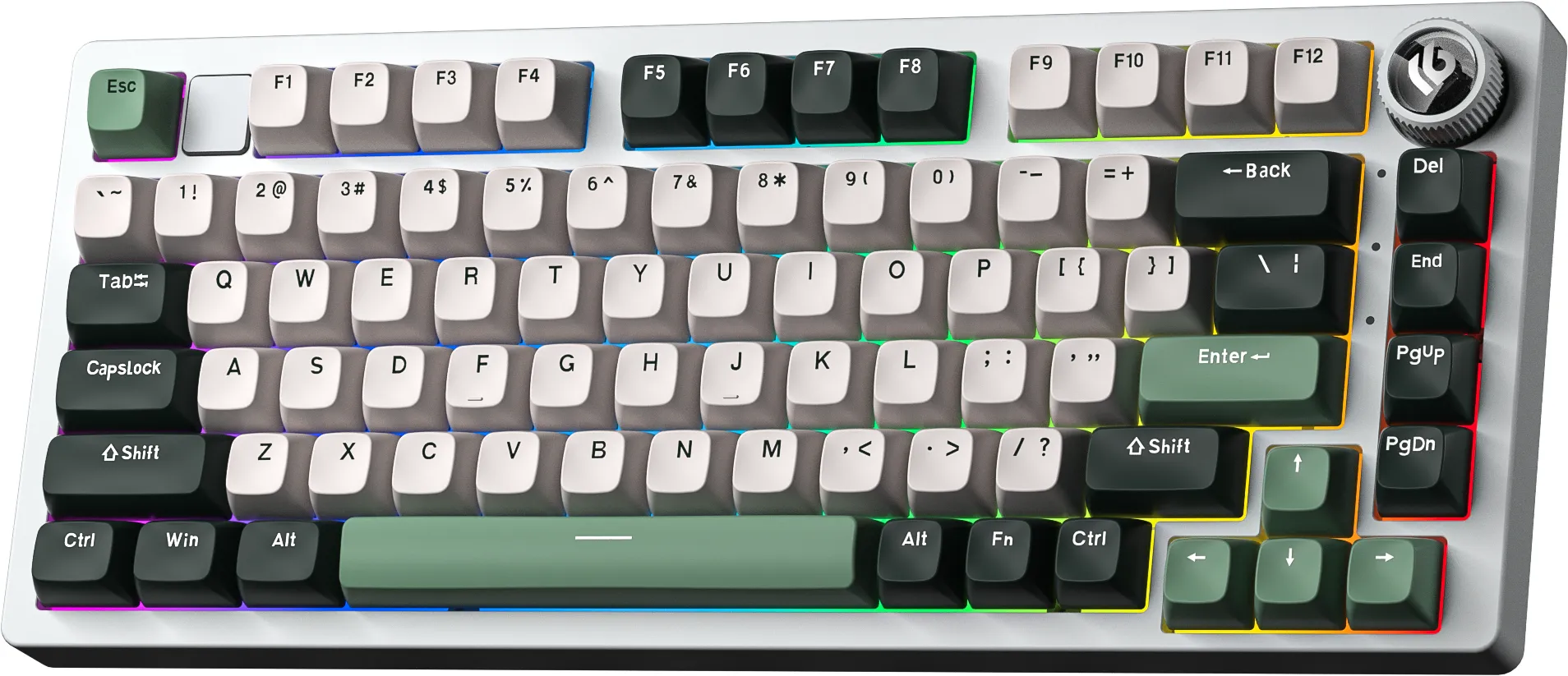 Bàn phím cơ gaming 3 mode Leobog Hi75C Pro 1868 (Phiên bản Xanh lá đậm + trắng + xanh lá/ Misty green/ Ice Vein switch) - vỏ nhôm ANCAULA3MODE5 11zon