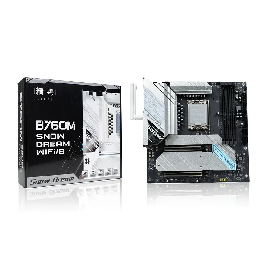 Bo mạch chủ JGINYUE B760M SNOW DREAM WIFI DDR4 BLACK ANCMAIN 11zon