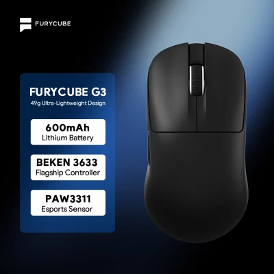 Chuột gaming không dây FURYCUBE G3 ( Type-C/ 2.4G/Bluetooth )