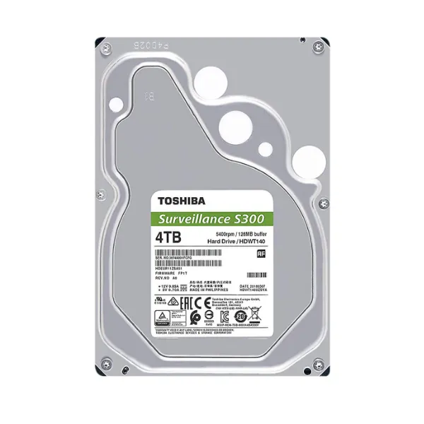 Ổ cứng camera Toshiba S300 HDWT840UZSVA 4TB (3.5Inch/ 5400rpm/ 256MB/ SATA3) 1O Cung HDD TOSHIBA 4TB S300
