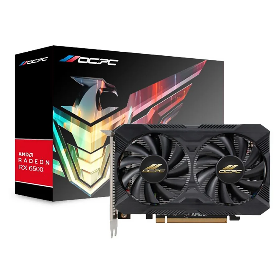 Card màn hình OCPC Radeon RX 6500 XM 2X Fans Black 8GB GDDR6 Card man hinh OCPC Radeon RX 6500 XM 2X Fans Black 8GB GDDR6
